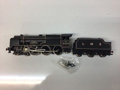 Lot 146 - Wrenn OO gauge LMS LINED black Royal Scot Class 6P 'Queen Victoria's Riflemen' tender locomotive 6160, boxed, W2261/A