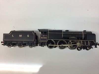 Lot 146 - Wrenn OO gauge LMS LINED black Royal Scot Class 6P 'Queen Victoria's Riflemen' tender locomotive 6160, boxed, W2261/A