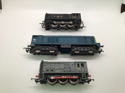 Lot 157 - Wrenn OO gauge LMS Black Class 08 Tank locomotive 7124, W2233, BR Blue Bo-Bo Diesel electric Class 20, 8003, W2230 and 0-6-0DS BR Green Class 08 Tank locomotive D3763, W2231, all boxed (3)