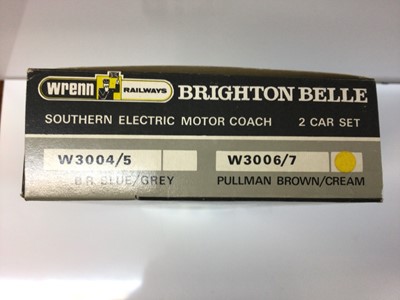 Lot 164 - Wrenn OO gauge 2 Car Set Brighton Belle Southern electric Pullman Brown/cream Motorcoach 'Car No.90' and non powered 'Car No.91', boxed