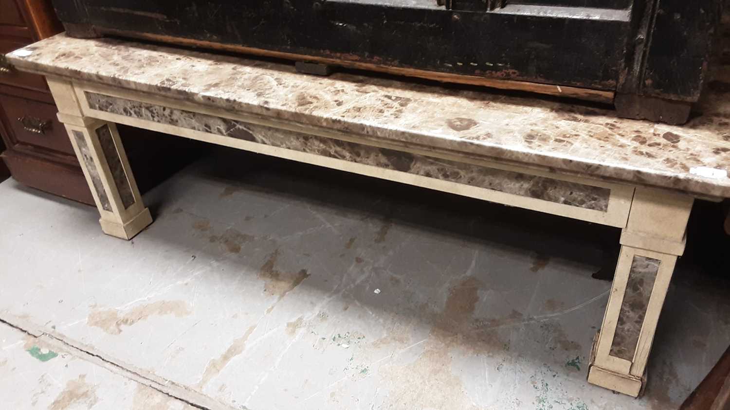 Lot 1096 Good quality coffee table with marble