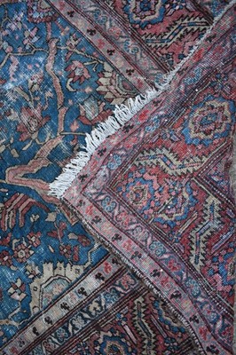 Lot 1509 - Old Persian carpet retailed by Maple & Co. London