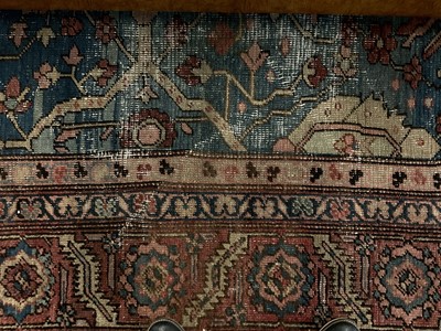 Lot 1509 - Old Persian carpet retailed by Maple & Co. London