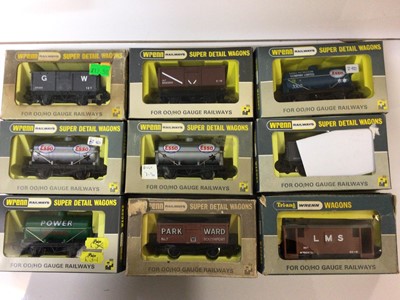 Lot 165 - Wrenn OO gauge rolling stock including wagons, tankers and vans, boxed (28)