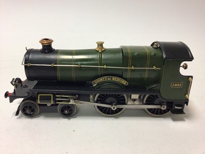 Lot 57 - Hornby O gauge 3 rail 4-4-0 'County of Bedford' 3821 locomotive with GWR tender