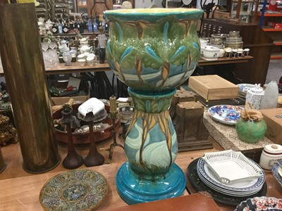 Lot 537 - Art Nouveau Burmantofts Jardinere and stand