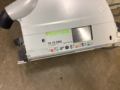 Lot 596 - Festool TS75 EBQ-Plus GB Plunge-Cut Saw in Systainer with 2 Festool guide rails: FS 1400/2 & FS 2700/2