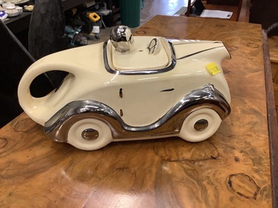 Lot 568 - Art Deco style racing car teapot by Sadler