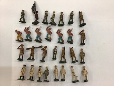 Lot 1948 - Collection of elastolen style military figures