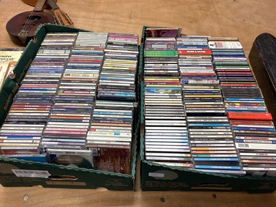 Lot 2203 - Two boxes of CD's approximately 250 including Yardbirds, Taste, Who, Robin Trower, Muddy Waters, Sorrows and Spooky Tooth, together with an array of compilations - Northern Soul, Mowtown etc