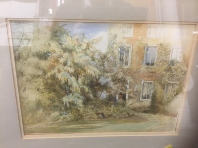 Lot 356 - Pair of late 19th century watercolours of garden scenes, each 25 x 34cm