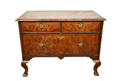 Lot 1361 - Early 18th century and later walnut low chest