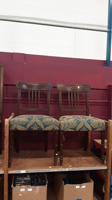 Lot 1107 - Pair of Regency chairs and set of four Charles II revival chairs