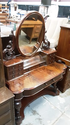 Lot 1025 - Late Victorian mahogany dressing table