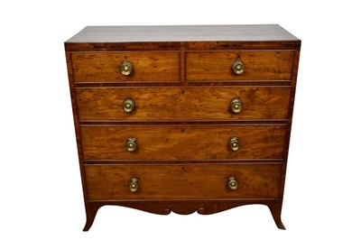 Lot 1338 - Regency plum pudding mahogany chest of drawers