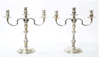 Lot 236 - Pair contemporary Silverer 18th century-style...