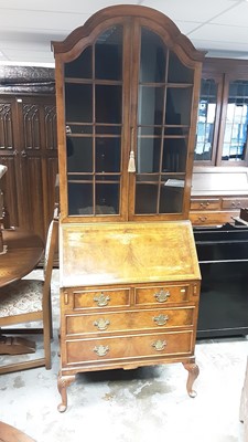 Lot 1094 - Queen Anne revival dome top bureau bookcase