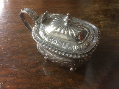 Lot 892 - Regency silver embossed mustard.