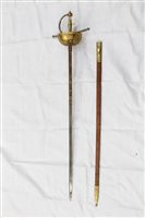 Lot 732 - Contemporary Spanish rapier with gilt brass...