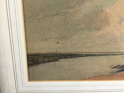 Lot 15 - Martin Hardie (1875-1952) watercolour-  harbour scene probably Norfolk, 36cm x 26cm, mounted in glazed frame (52cm x 43cm overall)