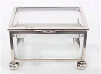 Lot 240 - Good quality Edwardian Silverer mounted glass...