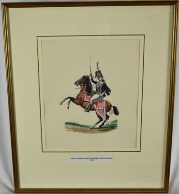 Lot 1168 - Rodney Player group of five watercolour studies of military figures, signed and dated 2001 in glazed frames