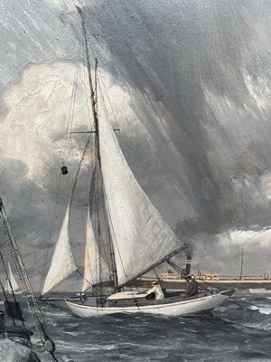 Lot 32 - Charles Pears (1873-1958) monochrome oil on paper - On Deck, signed, 43cm x 29.5cm, unframed