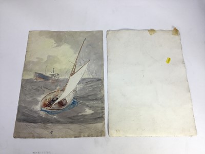 Lot 30 - English School, early/mid 20th century, two Marine watercolours, 40cm x 29cm, unframed