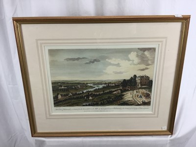 Lot 38 - Five various antique coloured London prints including the Royal Exchange, Royal Mint, Waterloo Bridge and others, each in glazed frame