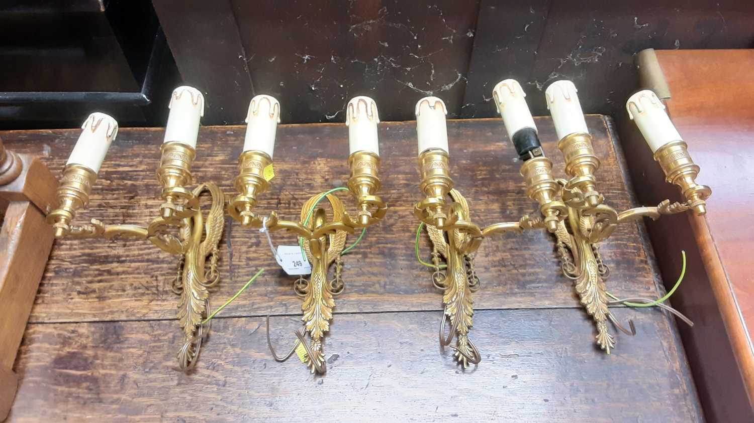 Lot 249 - Set of Empire style wall lights