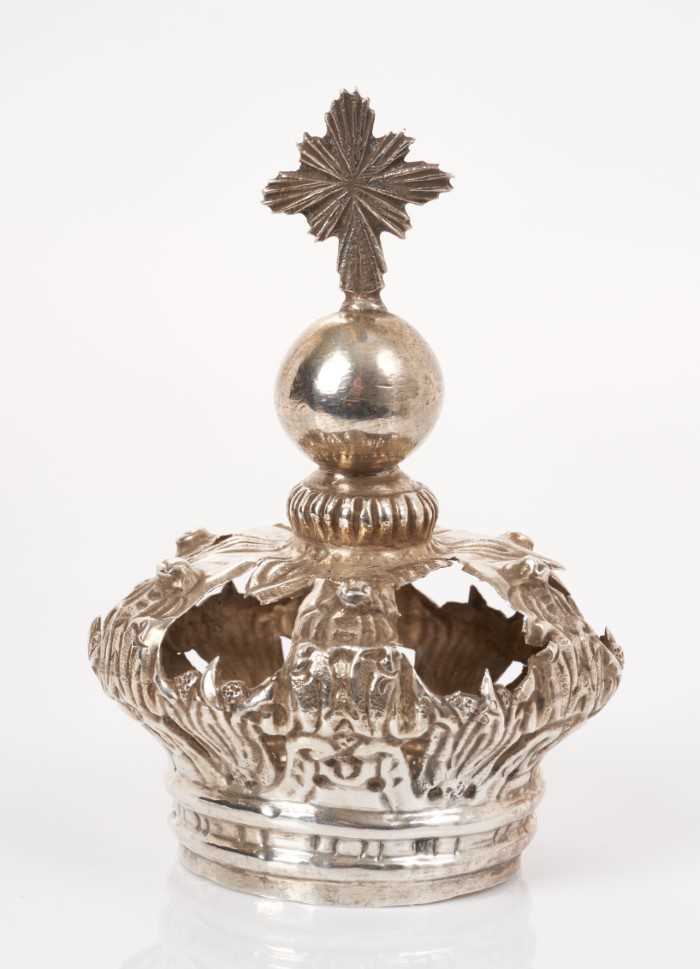 Lot 222 - 19th century Italian silver Madonna's crown