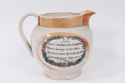 Lot 36 - A Sunderland jug and bowl depicting 'The Unfortunate London'
