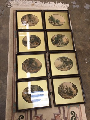 Lot 536 - Collection of 8 Baxter prints in Hogarth frames