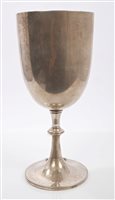 Lot 243 - Victorian Silverer goblet with slender central...