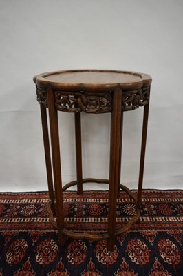 Lot 1428 - Chinese hardwood occasional table