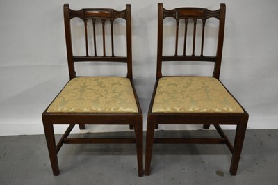 Lot 1439 - Pair of George III mahogany side chairs