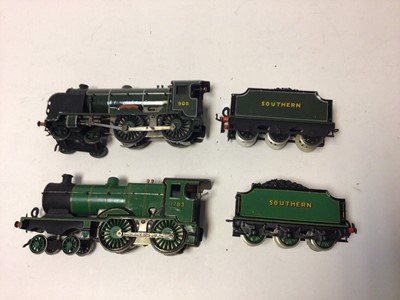 Lot 64 - Hornby O gauge three rail 0-4-0 locomotive 'Westminster' plus one other 4-4-0 three rail Southern locomotive and tender 1783 also restored 9qty)