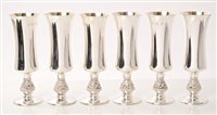 Lot 251 - Set of six contemporary Silverer goblets of...