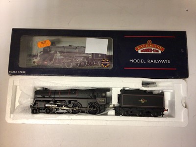 Lot 170 - Bachmann OO gauge locomotives including SR lined green 2-6-0 N Class tender locomotive 1821, boxed 32-153A, LMS lined black 2-6-0 Crab tender locomotive 2715, boxed 32-178 and BR lined black Late C...