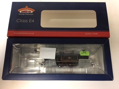 Lot 171 - Bachmann OO gauge locomotives including BR lined black Early Crest Weathered 2-6-4 Standard Class 4MT Tank 80136, boxed 32-355, BR lined black Late Crest Class E4 locomotive 32500, boxed 35-078 and...