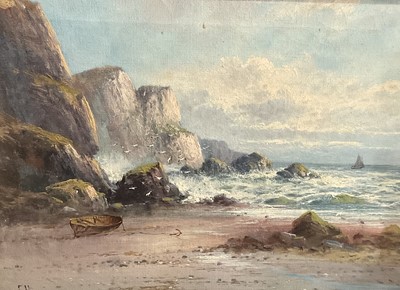 Lot 152 - F. Hider, early 20th century pair of oils, coastal scenes