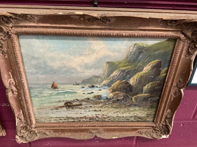 Lot 152 - F. Hider, early 20th century pair of oils, coastal scenes