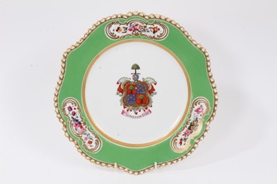 Lot 83 - A Chamberlain's Worcester armorial plate