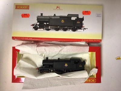 Lot 195 - Hornby OO gauge locomotives including LNER lined Black 0-6-2T Class N2 Tank locomotive 4753, boxed R2269, SR Green 0-4-4T Class M7 Tank locomotive 111, boxed R2625, BR Black 2-8-0T Class 42XX Tank...