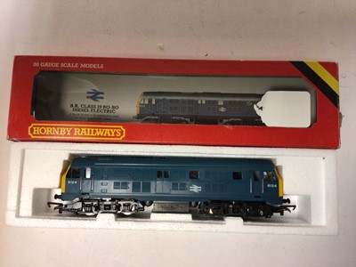 Lot 203 - Hornby OO gauge locomotives including BR Bo-Bo Class 90 'Vrachtverbinding' electric locomotive 90128, boxed R2292, BR Blue Bo-Bo Class 29 Diesel electric 6124, boxed R084, Triang Blue Pullamn (Non...