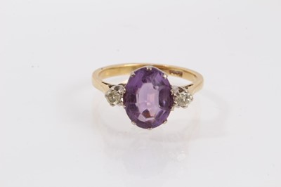 Lot 437 - Four gold and gem-set dress rings