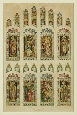 Lot 1122 - Heaton, Butler and Bayne, watercolour design for a stained glass window - St Peter's church, Lowick, Northamptonshire