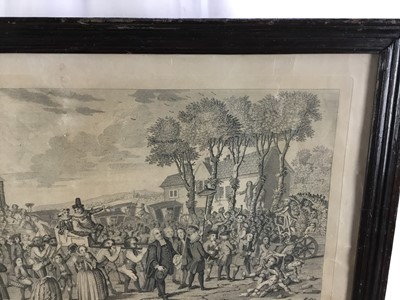 Lot 35 - 18th century engraving - The Dunmow Flitch, in glazed frame, 69cm x 50cm overall