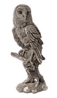 Lot 263 - Contemporary Silverer model of an owl perched...