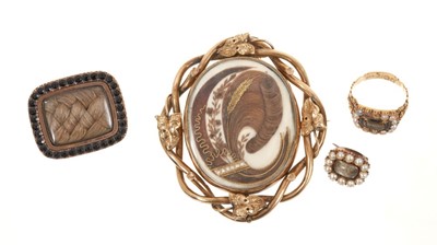 Lot 416 - Collection of 19th century mourning jewellery